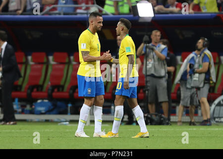 Kasan, Russland. 06. Juli 2018. NEYMAR von Brasilien nach dem Spiel zwischen Brasilien und Belgien gültig für das Viertelfinale der Fußball-Weltmeisterschaft 2018, in der Arena Kazan, Russland statt. Belgien gewinnt 2-1. Credit: Thiago Bernardes/Pacific Press/Alamy leben Nachrichten Stockfoto