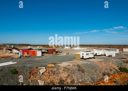 Bergbau-Zeltlager - Australien Stockfoto