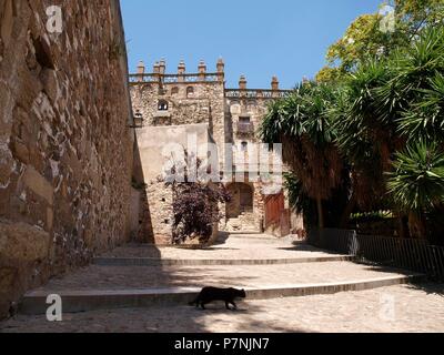 MUSEO DE CACERES. PALACIO DE LAS VELETAS Y CASA DE LOS CABALLOS. EN LA PLAZA DE LAS VELETAS. CACERES, EXTREMADURA. Stockfoto