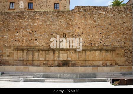 PLAZA MAYOR: FORO DE LOS BALBOS, Fuente. Stockfoto