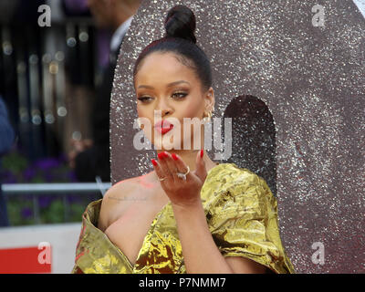 13.Juni 2018 - Rihanna Teilnahme an 8 Ocean's Europäische Premiere, Cineworld Leicester Square in London, England, Großbritannien Stockfoto