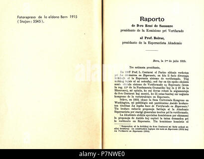 Esperanto: Fundamentaj Reguloj de la Vort-teorio de Esperanto. 1915 6 1915 Vort-teorio 02-03 Stockfoto
