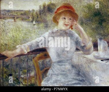 Auguste Renoir (1841-1919).  Französischer Maler. Impressionist. Porträt von Alphonsine Fournaise, 1879. Musée d ' Orsay. Paris. Frankreich. Stockfoto