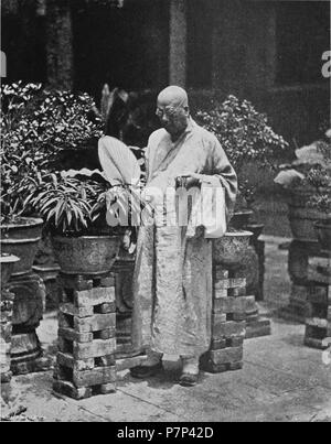 Englisch: Foto aus durch China mit einer Kamera. Vor 1898 56 buddhistischer Mönch Stockfoto