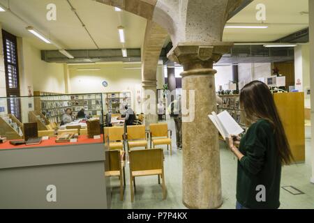 Biblioteca publica können Verkäufe, Conselleria d'EDUCACIÓ I Cultura, Palma, Mallorca, Balearen, Spanien, Europa. Stockfoto