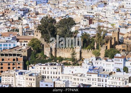 Alcazaba (Kasbah), construida por Muley Ismail ein finales Del Siglo XVII, Chefchauen, --Chauen, Marruecos, Norte de Afrika, continente Africano. Stockfoto