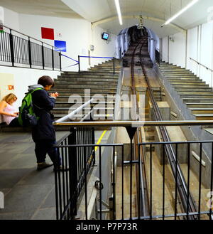 Bergen Floibanen Finuncular Stockfoto