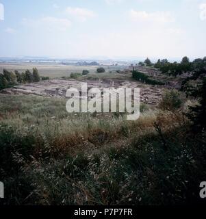 MEDINA AZAHARA. VISTA GENERAL DE LAS RUINAS DESDE EL ALCAZAR. Córdoba, España. Stockfoto