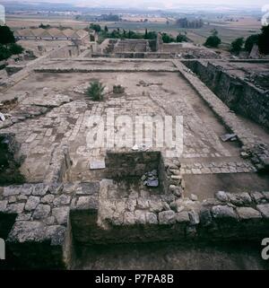 MEDINA AZAHARA. VISTA GENERAL DE LAS RUINAS DESDE EL ALCAZAR. Córdoba, España. Stockfoto