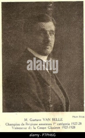 Englisch: Belgische karambol Billard Meister Gustave Van Belle, Ca. 1927. 1927 179 Gustave van Belle-Belgian billard Meister-1927 Stockfoto