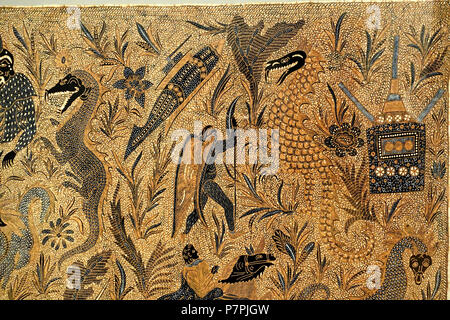 Englisch: Ausstellung im Textilmuseum, George Washington University, Washington, DC, USA. Wurde die Fotografie im Museum ohne Einschränkung erlaubt. Diese Arbeit ist alt genug, so dass es im. 26 März 2015, 15:23:36 226 Kain Panjang, Indonesien, Java, Yogyakarta, 1930er Jahre AD, Baumwolle, Anzeigen 5-Textile Museum, der George Washington University - DSC 09591 Stockfoto