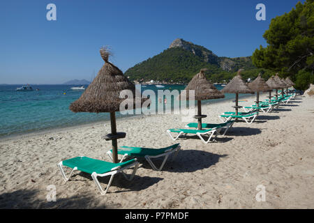 (Platja Formentor Playa de Formentor) in der Nähe von Port de Pollenca, Mallorca, Balearen, Spanien, Europa Stockfoto