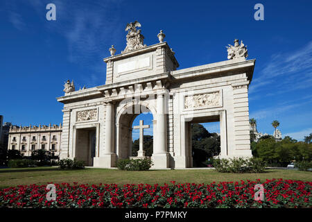 Plaza de la Porta de la Mar Stockfoto