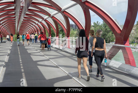 Peace Bridge Calgary, Alberta Kanada Stockfoto