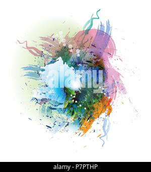 Abstrakte Farbe splash vektor design Illustration Stock Vektor