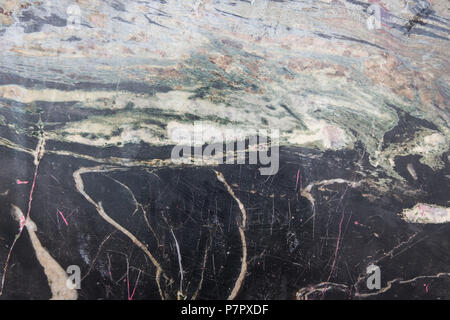 Alte Marmor Wand mit Kratzern. Stockfoto
