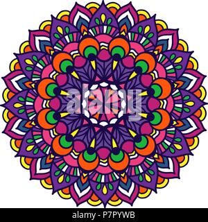 Vector Illustration Farbe Ornament Mandala. Stock Vektor