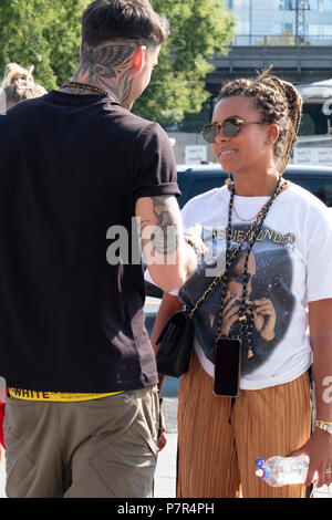 Berlin, Deutschland. 05. Juli 2018. Fashion Street in Berlin Fashion Week Credit: Beata Siewicz/Pacific Press/Alamy leben Nachrichten Stockfoto