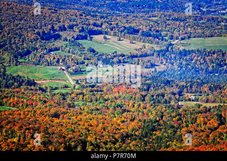 Die ländliche Landschaft in der Nähe von Williston, Vermont. Stockfoto