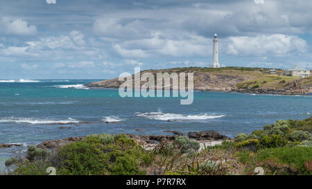 Leuchtturm am Cape Leeuwin mit panoranic Blick über die Küste an der südwestlichste Punkt von Australien Stockfoto