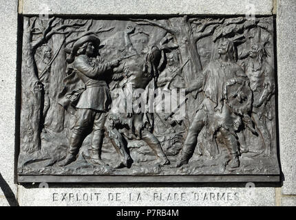 Englisch: Detail der Maisonneuve Denkmal - Montreal, Quebec, Kanada. 25 September 2016, 16:07:23 155 ausnutzen, de la Place d'Armes - Maisonneuve Denkmal - Montreal, Kanada - DSC 07669 Stockfoto