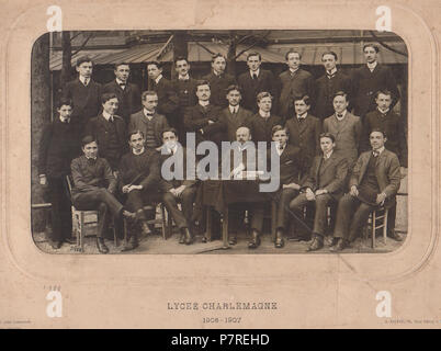 252 Lycée Charlemagne groupe 1906-1907 Stockfoto