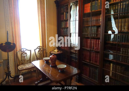 Englisch: Innenansicht von Vizcaya Museum und Gärten - Miami, Florida, USA. 13 März 2017, 11:33:13 245 Bibliothek - Vizcaya Museum und Gärten - Miami, Florida - DSC 08303 Stockfoto