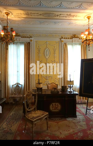 Englisch: Innenansicht von Vizcaya Museum und Gärten - Miami, Florida, USA. 13 März 2017, 11:33:41 245 Bibliothek - Vizcaya Museum und Gärten - Miami, Florida - DSC 08306 Stockfoto