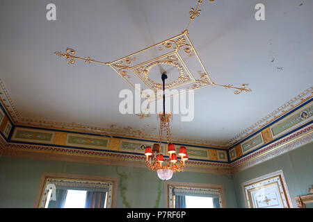 Englisch: Innenansicht von Vizcaya Museum und Gärten - Miami, Florida, USA. 13 März 2017, 12:14:16 130 Deering Schlafzimmer Decke - Vizcaya Museum und Gärten - Miami, Florida - DSC 08533 Stockfoto