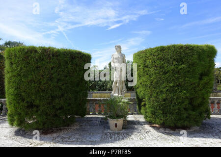 Englisch: Skulptur in Vizcaya Museum und Gärten - Miami, Florida, USA. 13 März 2017, 12:32:31 355 Statue - Vizcaya Museum und Gärten - Miami, Florida - DSC 08606 Stockfoto