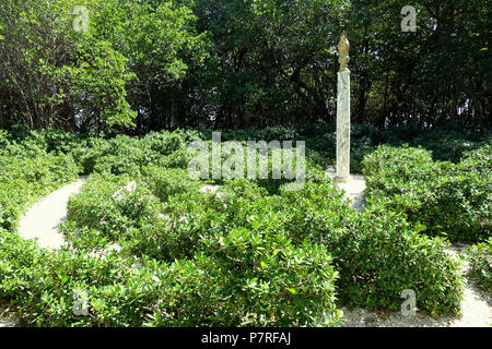 Englisch: Vizcaya Museum und Gärten - Miami, Florida, USA. 13 März 2017, 12:49:14 263 Maze Garten - Vizcaya Museum und Gärten - Miami, Florida - DSC 08719 Stockfoto