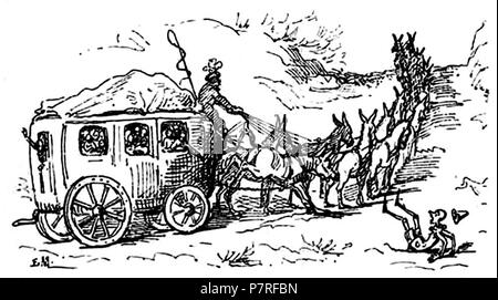 . Le avventure di Pinocchio. Italiano: "Le avventure di Pinocchio, Storia di un burattino", Carlo Collodi, Bemporad & figlio, Firenze 1892 (Illustrazioni di Enrico Mazzanti). N/A94 Collodi - Le avventure di Pinocchio, Bemporad, 1892 (Seite 172 Erntegut) Stockfoto