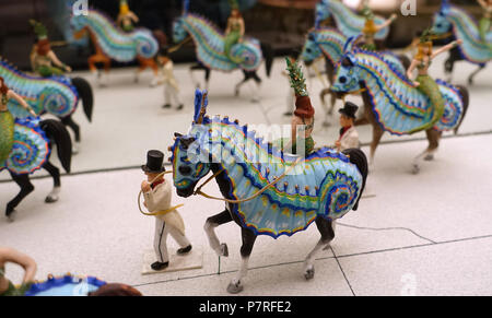 Englisch: Ausstellung im Zirkus Museum - John und Mable Ringling Museum der Kunst - Sarasota, Florida, USA. 19 März 2017, 14:10:52 300 Parade Miniatur - Circus Museum - John und Mable Ringling Museum der Kunst - Sarasota, FL - DSC 00207 Stockfoto