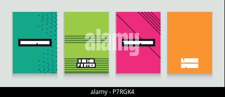 Stok Vektor-illustration minimal umfasst Design. Geometrische Raster Gradienten. Futuristisches Set Poster. Vorlagen für Plakate, Banner, Flyer, Präsentationen und Berichte. EPS 10. Stock Vektor