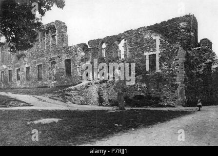 English: Schloss Burg in Solingen als Ruine. 1880 342 Schloss Burg als Ruine 1880 Stockfoto