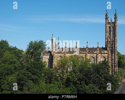 Rhema Christliches Zentrum Kirche auf Dean Bridge im Dean Village in Edinburgh, Großbritannien Stockfoto