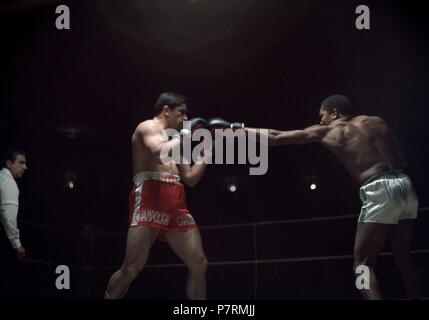 URTAIN. JOSE MANUEL IRIBAR 1943-1992. BOXEADOR ESPAÑOL. ACTUACION EN MADRID. Stockfoto