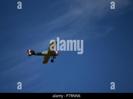 Nieuport 28, LX-NIE, Centenary Air Show; Musée de la Grande Guerre, WWI, Meaux, Seine-et-Marne, Ile-de-France, Frankreich, Europa Stockfoto