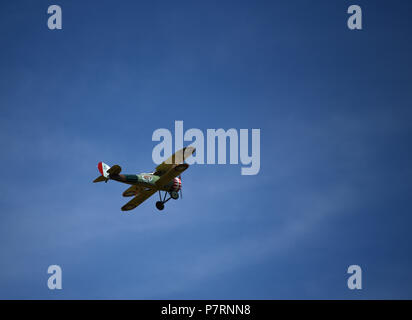 Nieuport 28, LX-NIE, Centenary Air Show; Musée de la Grande Guerre, WWI, Meaux, Seine-et-Marne, Ile-de-France, Frankreich, Europa Stockfoto