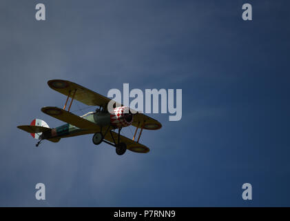 Nieuport 28, LX-NIE, Centenary Air Show; Musée de la Grande Guerre, WWI, Meaux, Seine-et-Marne, Ile-de-France, Frankreich, Europa Stockfoto