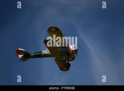 Nieuport 28, LX-NIE, Centenary Air Show; Musée de la Grande Guerre, WWI, Meaux, Seine-et-Marne, Ile-de-France, Frankreich, Europa Stockfoto