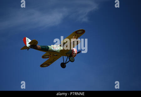 Nieuport 28, LX-NIE, Centenary Air Show; Musée de la Grande Guerre, WWI, Meaux, Seine-et-Marne, Ile-de-France, Frankreich, Europa Stockfoto