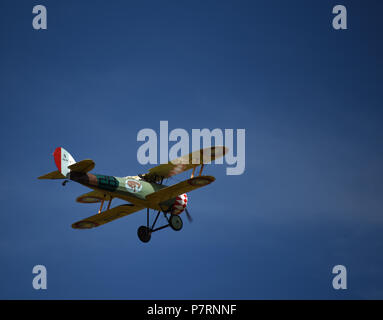 Nieuport 28, LX-NIE, Centenary Air Show; Musée de la Grande Guerre, WWI, Meaux, Seine-et-Marne, Ile-de-France, Frankreich, Europa Stockfoto