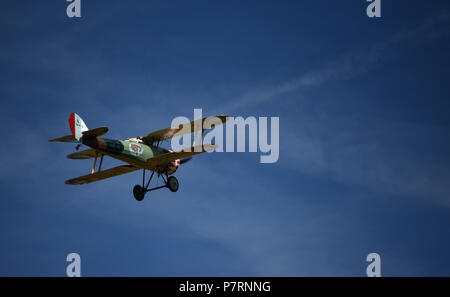 Nieuport 28, LX-NIE, Centenary Air Show; Musée de la Grande Guerre, WWI, Meaux, Seine-et-Marne, Ile-de-France, Frankreich, Europa Stockfoto