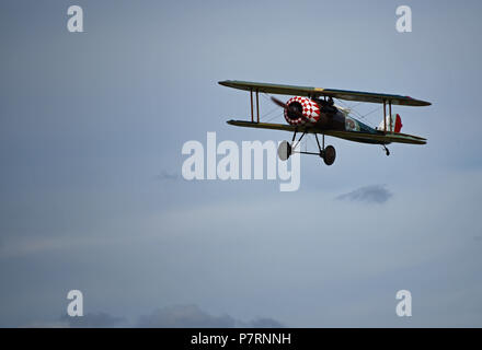 Nieuport 28, LX-NIE, Centenary Air Show; Musée de la Grande Guerre, WWI, Meaux, Seine-et-Marne, Ile-de-France, Frankreich, Europa Stockfoto