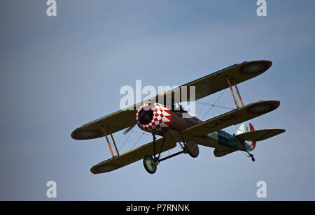 Nieuport 28, LX-NIE, Centenary Air Show; Musée de la Grande Guerre, WWI, Meaux, Seine-et-Marne, Ile-de-France, Frankreich, Europa Stockfoto