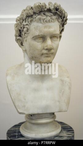 Domitian (51-96 n. Chr.). Römischer Kaiser. Flavian Dynastie. Büste. N. 75-81. Archäologischen Nationalmuseum. Neapel. Italien. Stockfoto