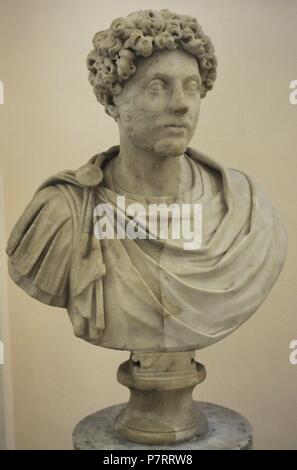 Marcus Aurelius (121-180 n. Chr.). Kaiser von Rom von 161 bis 180.  Antonine Dynastie. Marcus Aurelius als Jugendlicher. AD. 147-151. Archäologische Nationalmuseum. Neapel. Italien. Stockfoto