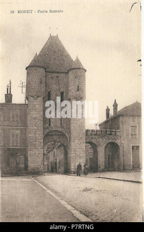 Français: Moret-sur-Loing (Seine-et-Marne, Frankreich), Carte postale Ancienne, Vers 1925. 1927 277 Moret-sur-Loing-FR-77-Vers 1925 - CPA-10 Stockfoto