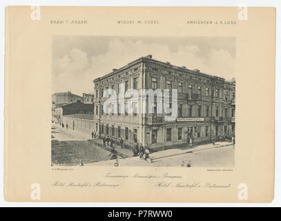 410 Bronisław Wilkoszewski, "Widoki m. Łodzi" - Hotel manteufel ich Restauracya Stockfoto